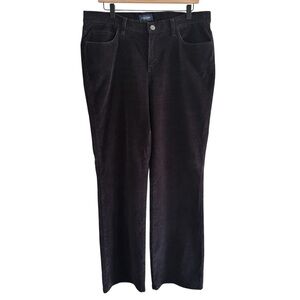 Sonoma Corduroy Pants Size 12 Black Straight Leg Casual Stretch
